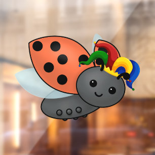 Jester Ladybug Fensteraufkleber