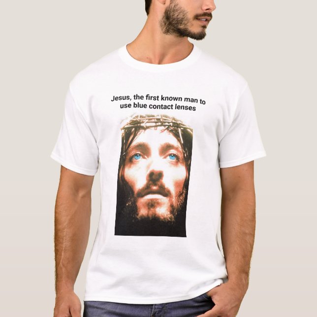 Jesu blaue Augen T-Shirt (Vorderseite)
