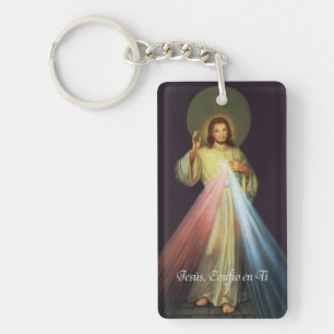 Jesu Divina Misericordia llavera Espanol Schlüsselanhänger
