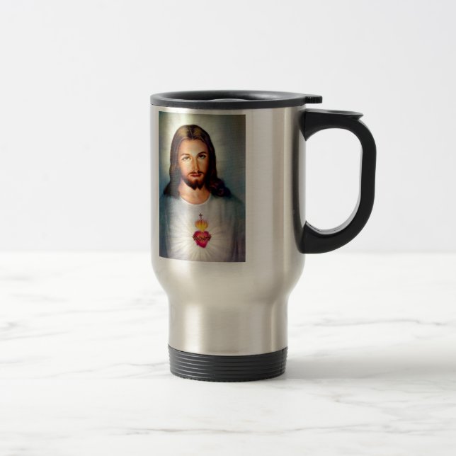 Jesu Edelstahl Reisen Mug Geschenk Idee Reisebecher (Rechts)