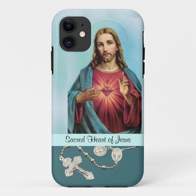 Jesu Heilige Herzblut und Rosenkranz Case-Mate iPhone Hülle (Rückseite)