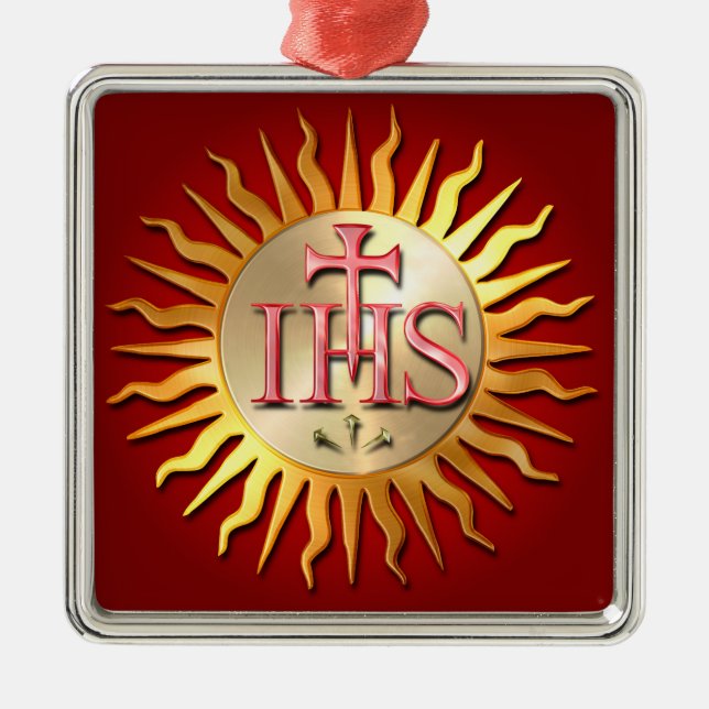 Jesuit-Siegel Ornament Aus Metall (Vorne)