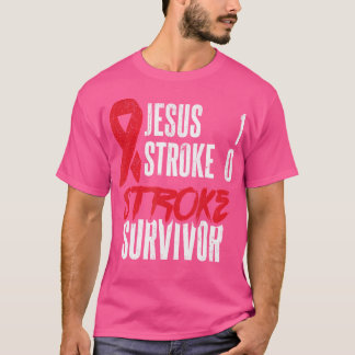 Jesus 1 Stroke 0 Stoß Bewusstsein Stroke Survivor T-Shirt