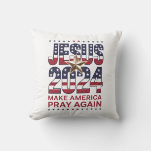 Jesus 2024 Lass Amerika wieder beten Kissen