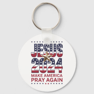 Jesus 2024 Lass Amerika wieder beten Schlüsselanhänger