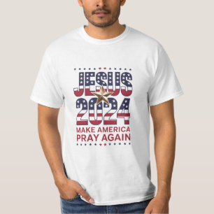 Jesus 2024 Lass Amerika wieder beten T-Shirt