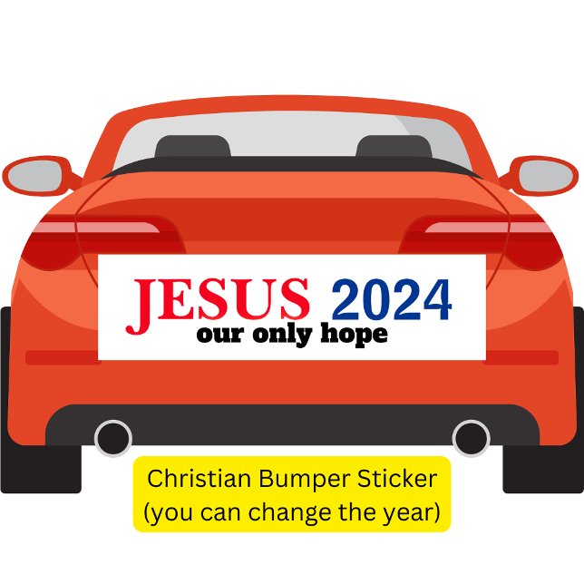 Jesus 2024 Unser einziger hoffnungsloser Präsident Autoaufkleber (Von Creator hochgeladen)