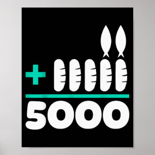 Jesus 2 Fische 5 Brote 5000 Auserwählte Gegen Die Poster