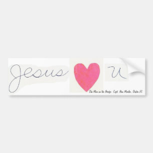 Jesus (<3) StoßSticker~The Mann U auf der Brücke Autoaufkleber