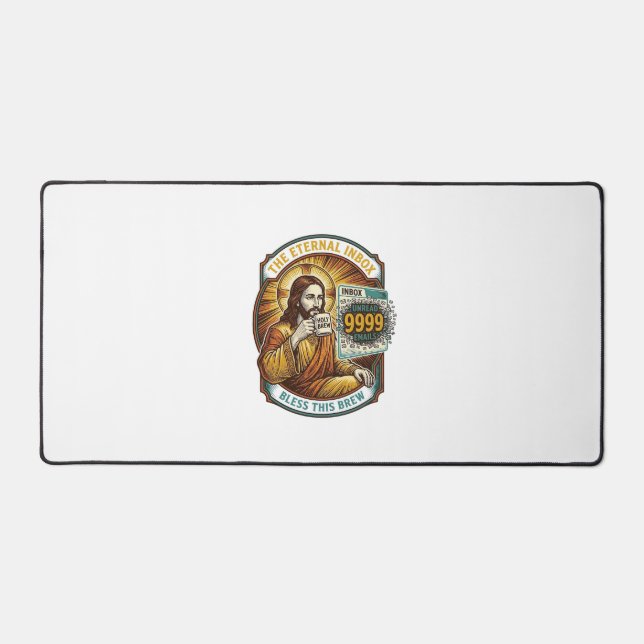 Jésus 9999 Emails Non Lus Boîte de Réception Zéro  (Recto)