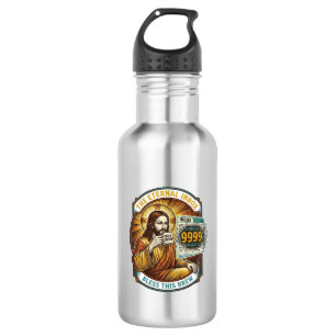 Jesus 9999 ungelesene E-Mails Inbox Zero Büro Humo Edelstahlflasche