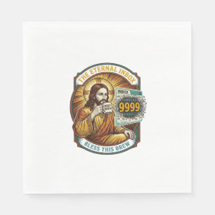 Jesus 9999 ungelesene E-Mails Inbox Zero Büro Humo Serviette