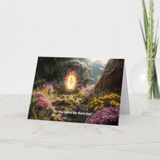 Jésus a ressuscité la carte de Pâques (Devant)