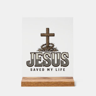 Jésus a sauvé ma vie Gravure vintage Design chréti