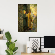 Jésus À Votre Poster vintage De Porte