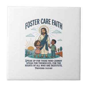 Jesus Adoption Pflege Grafik T-Shirt Christlich A Fliese