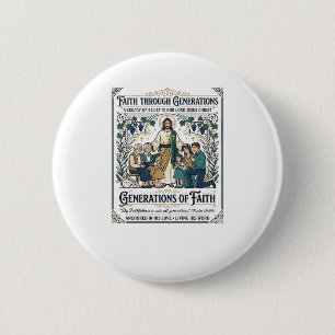 Jesus-Ahnenforschung Familienbaum-Shirt Glaube-bas Button