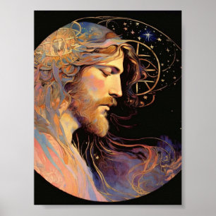 Jesus AI Generated Art Poster