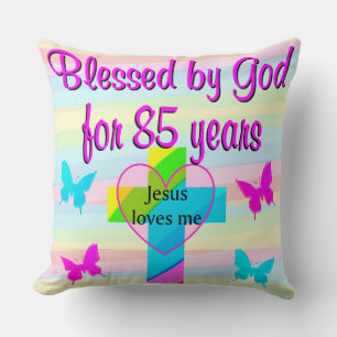 JÉSUS AIME CE COUSSIN D'ANNIVERSAIRE DE 85 ANS