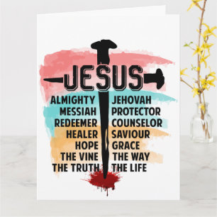 *Jésus*-Ajoutez votre message spécial  Carte