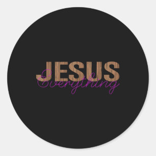 Jesus alles Christliche Kreuz Gott Glaube Bibel R Runder Aufkleber