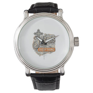 Jesus Alles Vintage Christliche Typografie Desi Armbanduhr