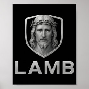 Jesus als Lamm ikonisches christliches Bild Poster