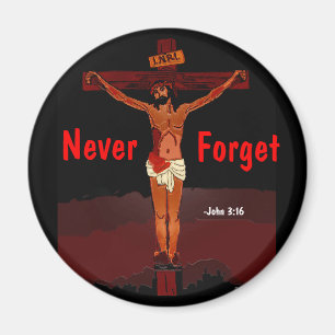 Jesus am Kreuz Bibelzitat Magnet