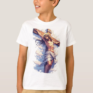 Jesus am Kreuz Christliches Kinder-T-Shirt T-Shirt