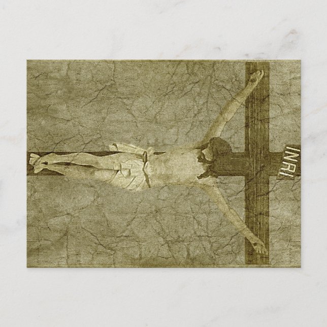 Jesus am Kreuz Postkarte (Vorderseite)