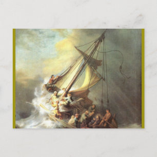 Jesus am Meer von Galiläa, Israel Postkarte