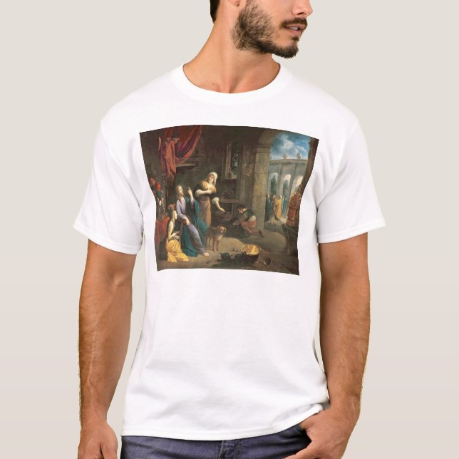 Jesus am Zuhause von Martha und von Mary T-Shirt (Vorderseite)