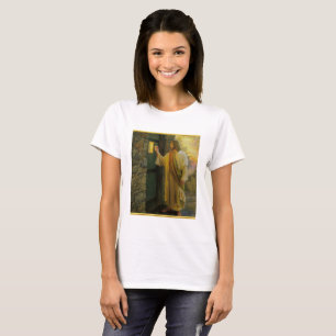 Jesus an deiner Tür mit einem Goldfoliendesign T-Shirt
