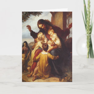Jesus and Children Christmas Card Feiertagskarte