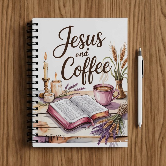 Jesus and Coffee, Christian faith notebook  Notizblock (Von Creator hochgeladen)