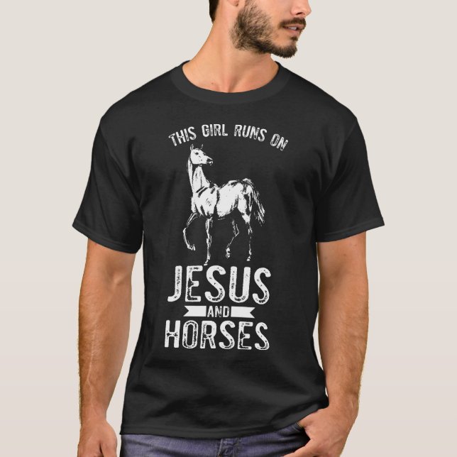 Jesus and Horses Church Pony T-Shirt (Vorderseite)