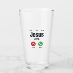Jesus Anruf-Phonescreen Christliches T-Shirt-Desig Glas