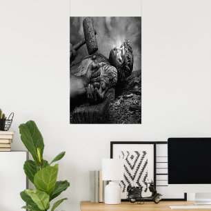 Jesus ans Kreuz genageltes Poster