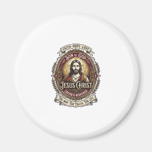Jesus Antiquitäten Erbstück Grafik T-Shirt Christl Magnet