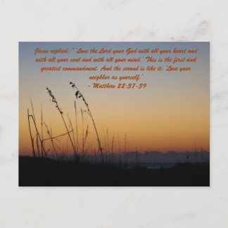 Jesus antwortete:" "Liebe den Herrn, deinen Gott,  Postkarte
