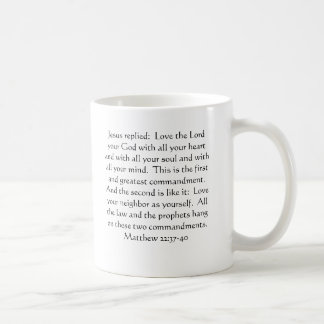 Jesus antwortete: Liebe der Lord Ihr Gott mit Kaffeetasse