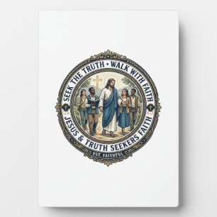 Jesus-Apologetik-Theologie-Nerd-Shirt auf Glauben  Fotoplatte