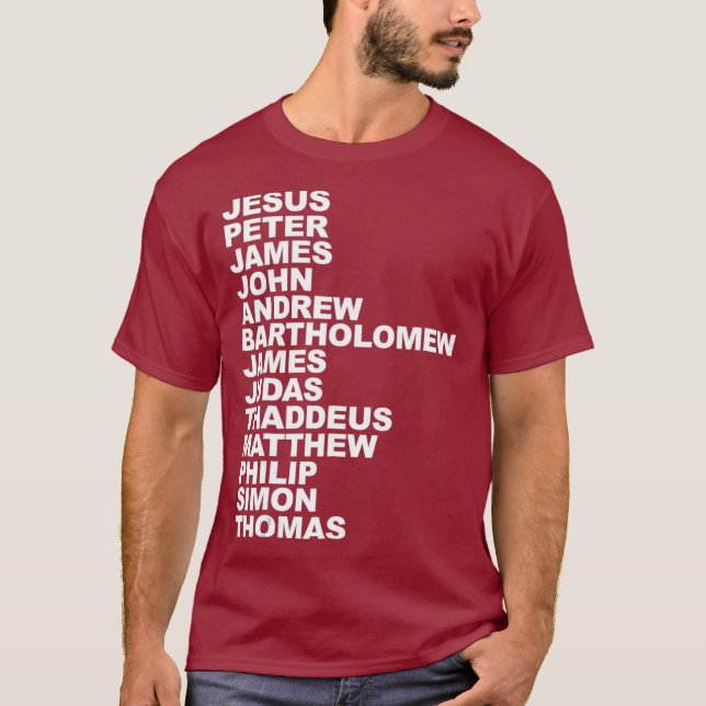 Jesus Apostel Jesus und die zwölf Jünger T-Shirt (Vorderseite)