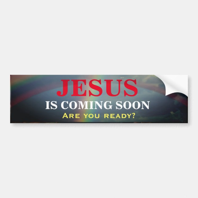 JÉSUS APPARAÎT BIENTÔT Bumper Sticker (Devant)