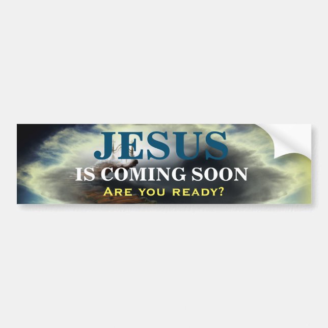 JÉSUS APPARAÎT BIENTÔT Bumper Sticker (Devant)