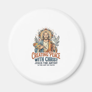 Jesus-Aquarell-Hobby-T-Shirt Inspirierend Glaube Magnet