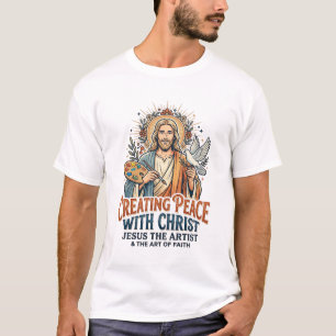 Jesus-Aquarell-Hobby-T-Shirt Inspirierend Glaube T-Shirt