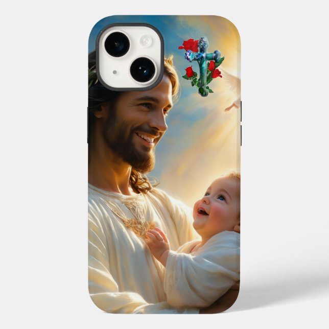 Jesus Art Case-Mate iPhone 14 Hülle (Rückseite)