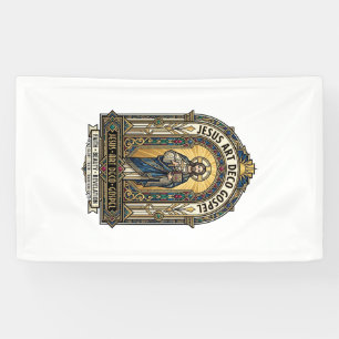 Jesus Art Deco Gospel Jesus Art Deco Christlicher  Banner
