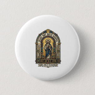 Jesus Art Deco Gospel Jesus Art Deco Christlicher Button